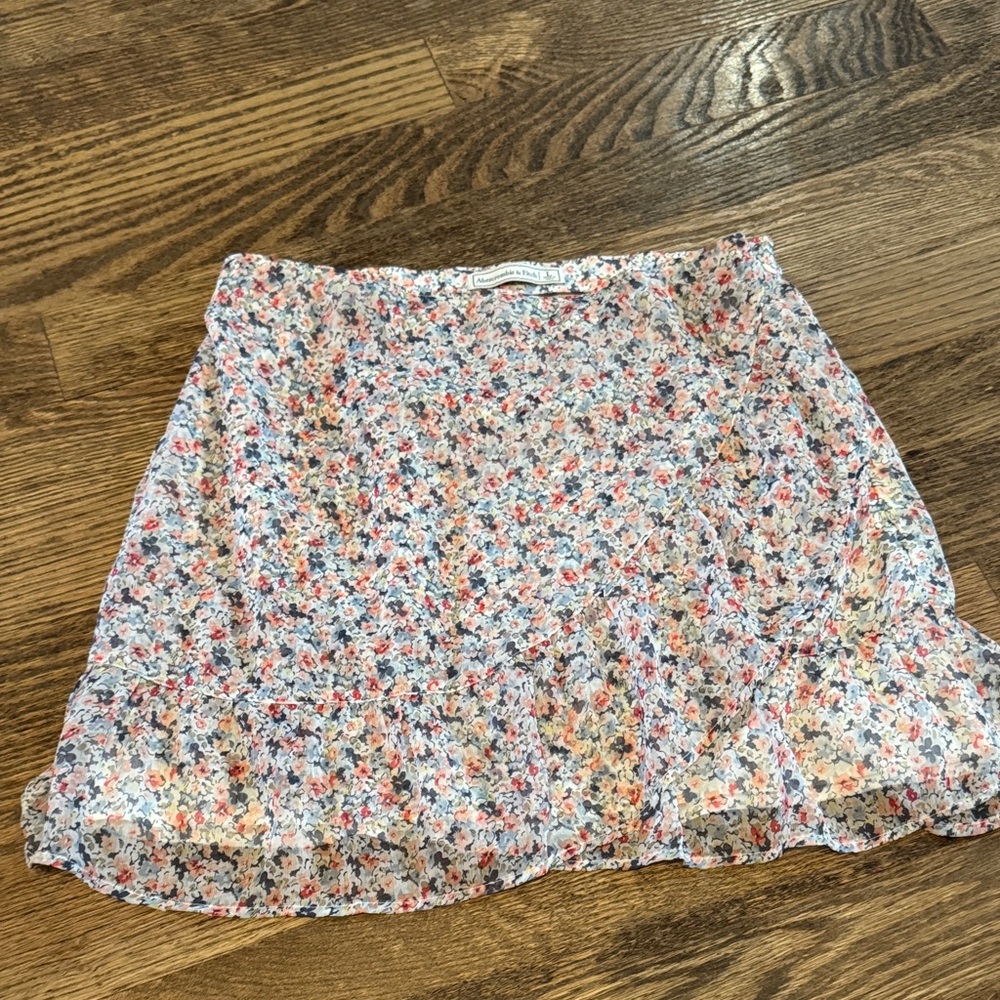 ✅ Floral Ruffle Hem Women’s Skirt - Light Multicolor